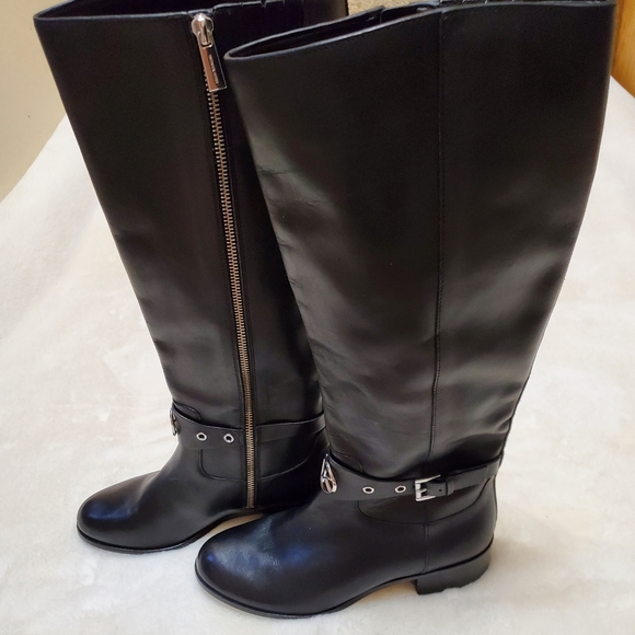Michael Kors Leather Round Toe Knee High Boots Size 8 - Picture 7 of 16